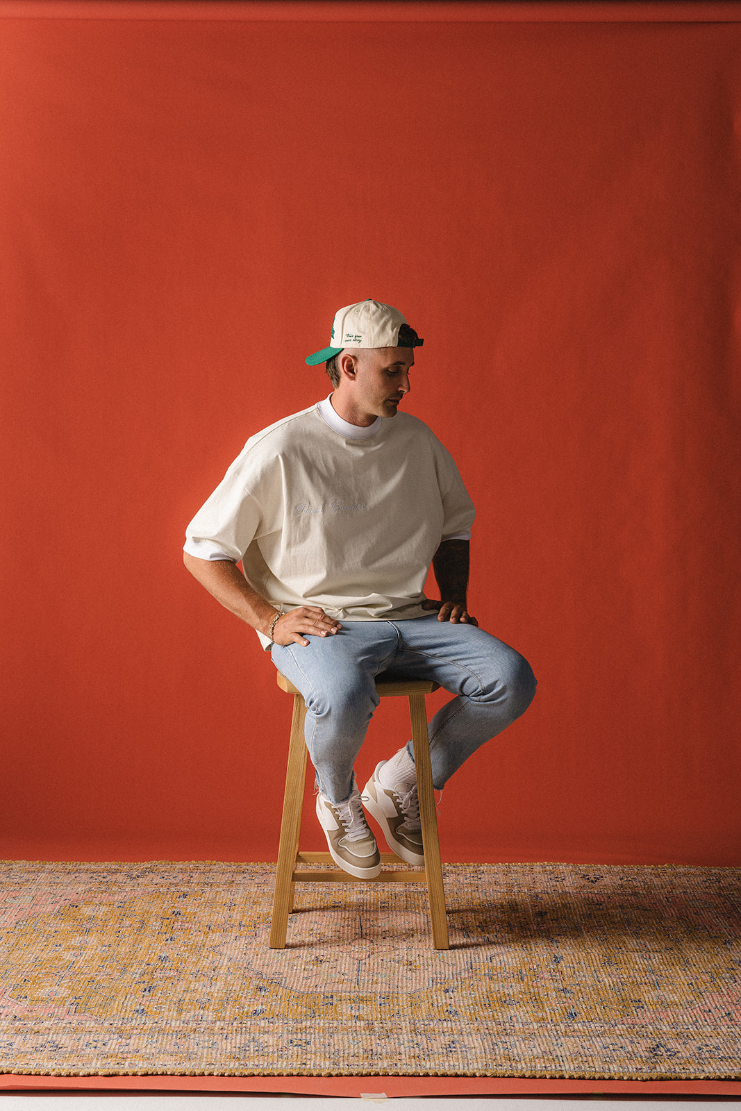 THE CLASSIC STRAPBACK // GREEN & CREME