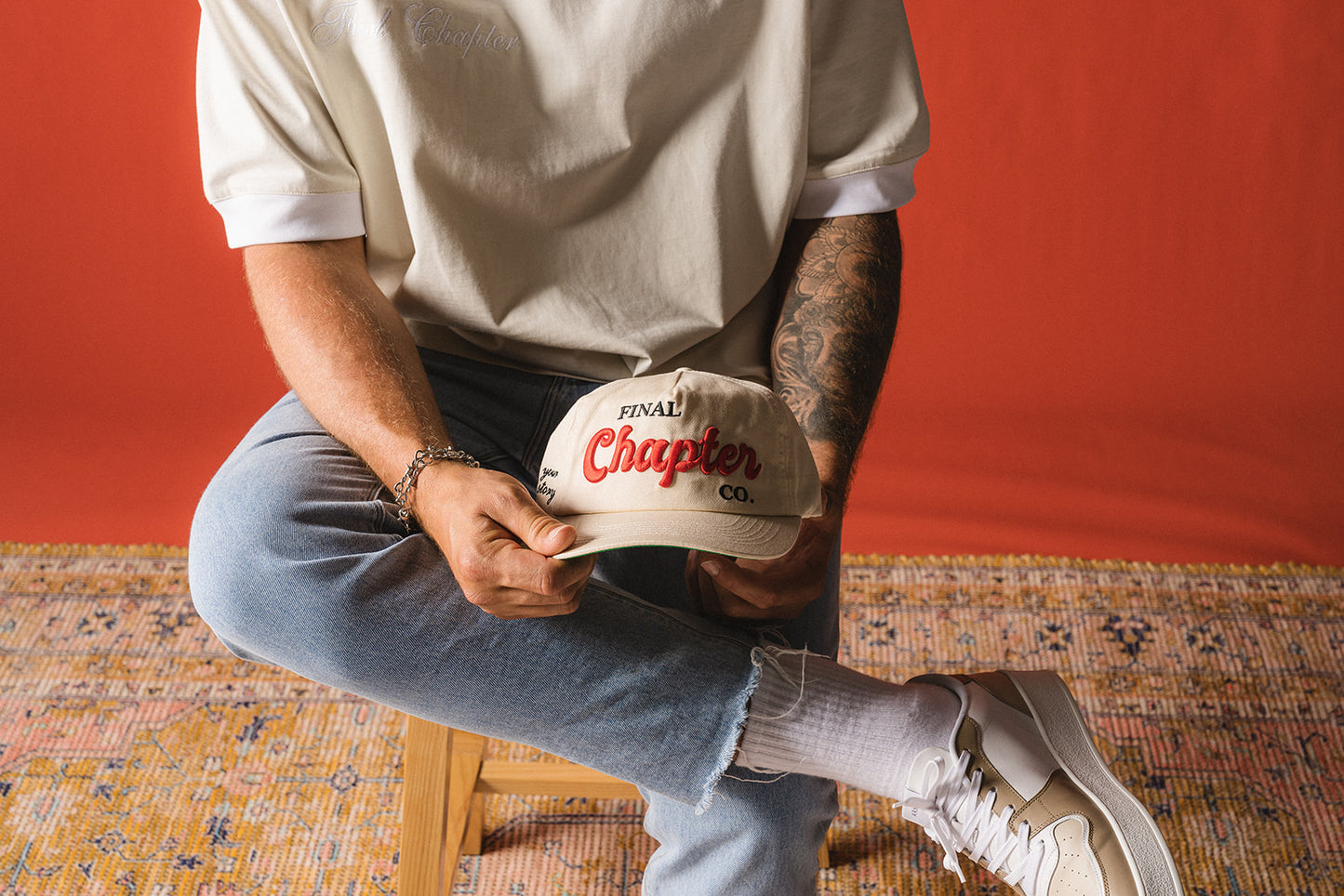 THE VINTAGE STRAPBACK // CREME