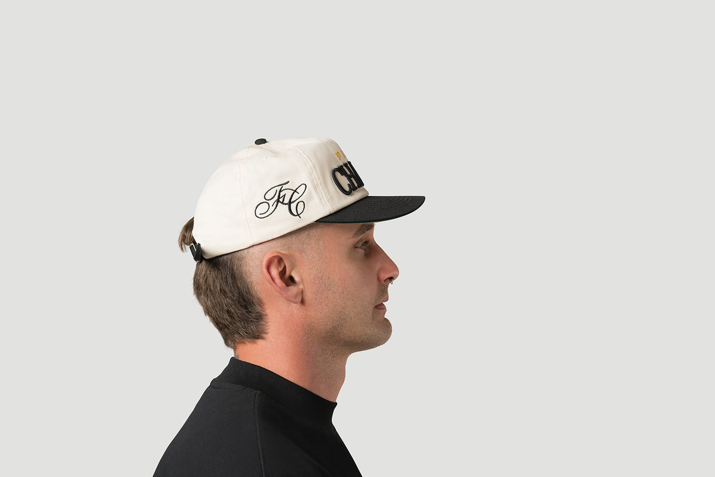 THE CHAPTER STRAPBACK // BLACK & CREME